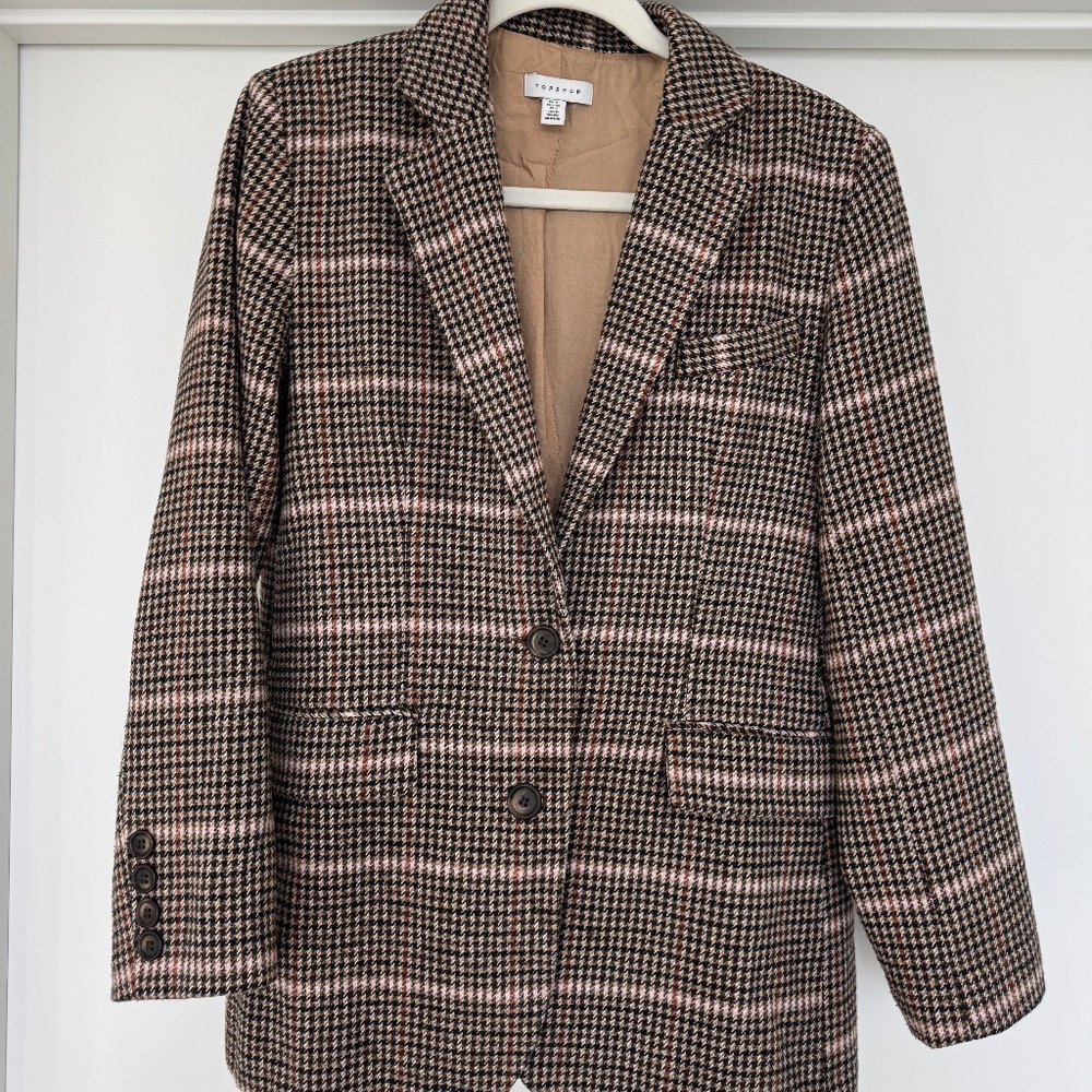 Topshop Herringbone Blazer